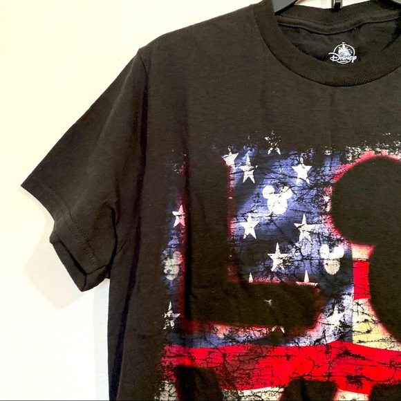 NWT Disney Parks Mickey Mouse Love Flag T- Shirt Sz S - Picture 3 of 8